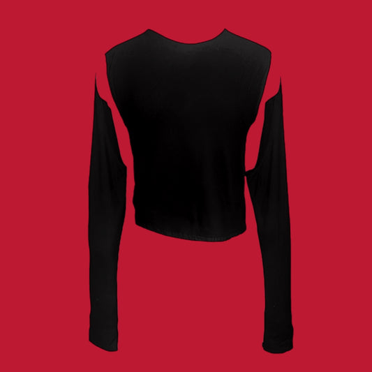 Black sleeve cut off shirt