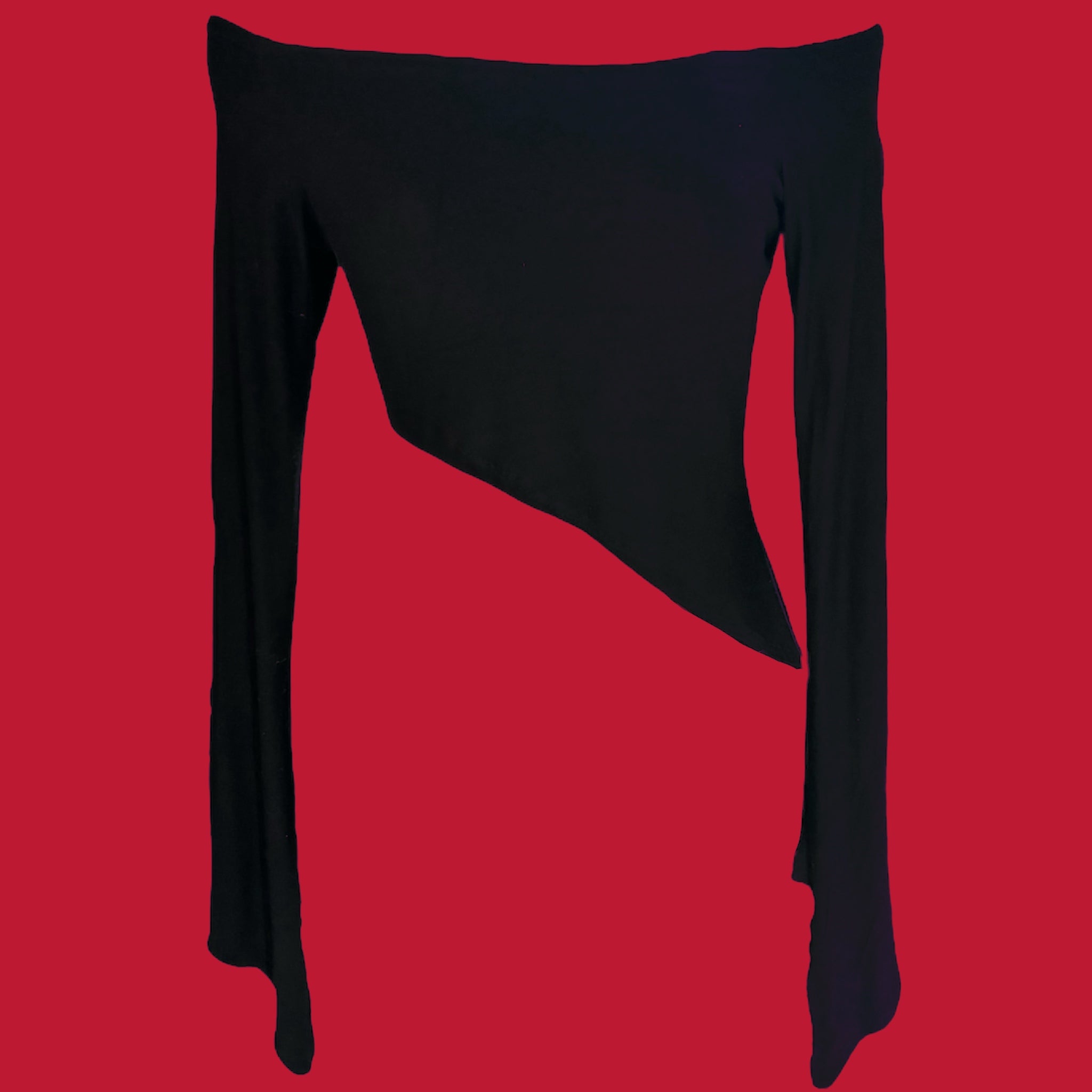 Asymmetrical off the shoulder top